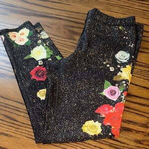 Terez galaxy rose legging midrise thick elastic band